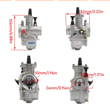 Universal Carburetor For PWK 28 30 32 34 mm 2T 4T For Keihin Mikuni Carburador With Power Jet For Yamaha Suzuki Honda 75cc-250cc