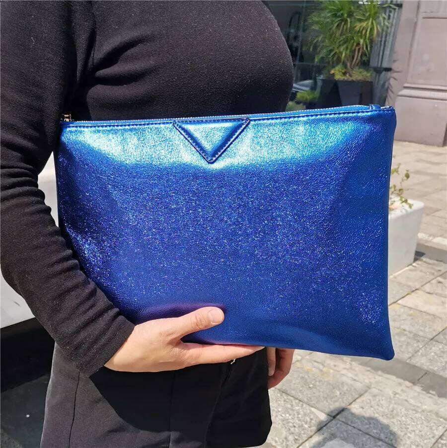 Women Day Clutches PU Leather Lady Envelope Clutch Purse Ladies Hand Bags Bolsas Blue Brand Design Handbag A4 Briefcase Pink
