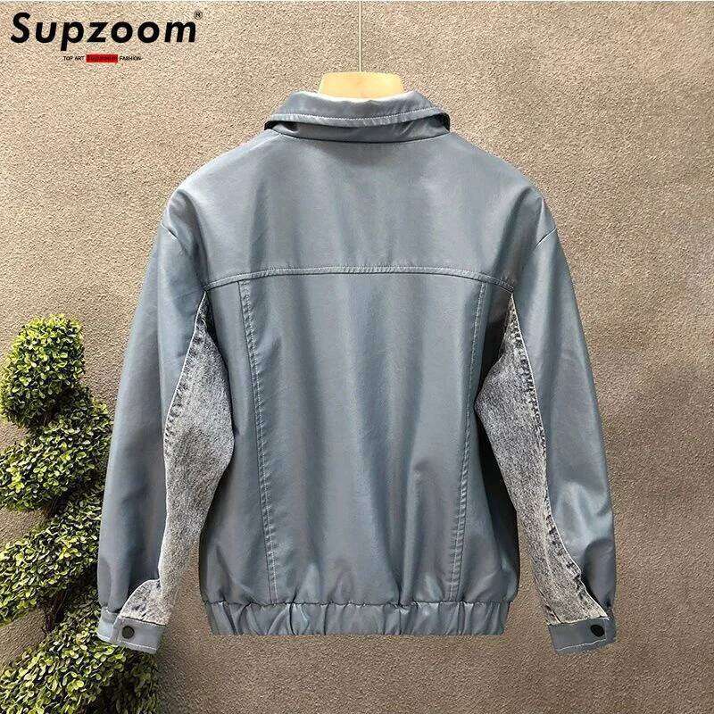Supzoom New Arrival Design Top Fashion Casual Male Popular Clothes Coat Handsome Patchwork Denim Winter Jacket Men