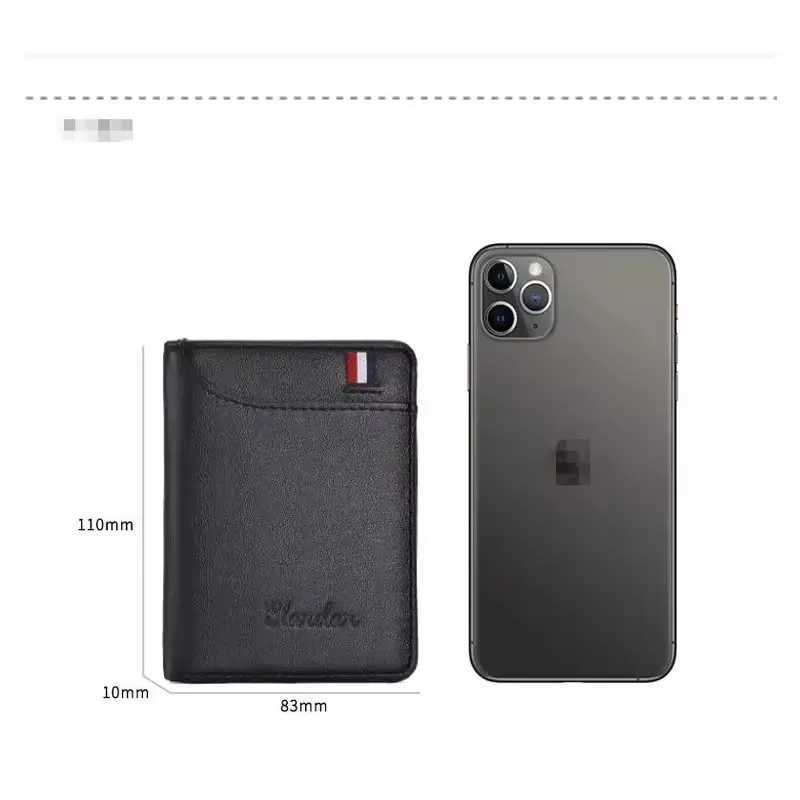 Crazy Bag Ultra Thin Mens Wallet Vertical Small Card Holder Z250527