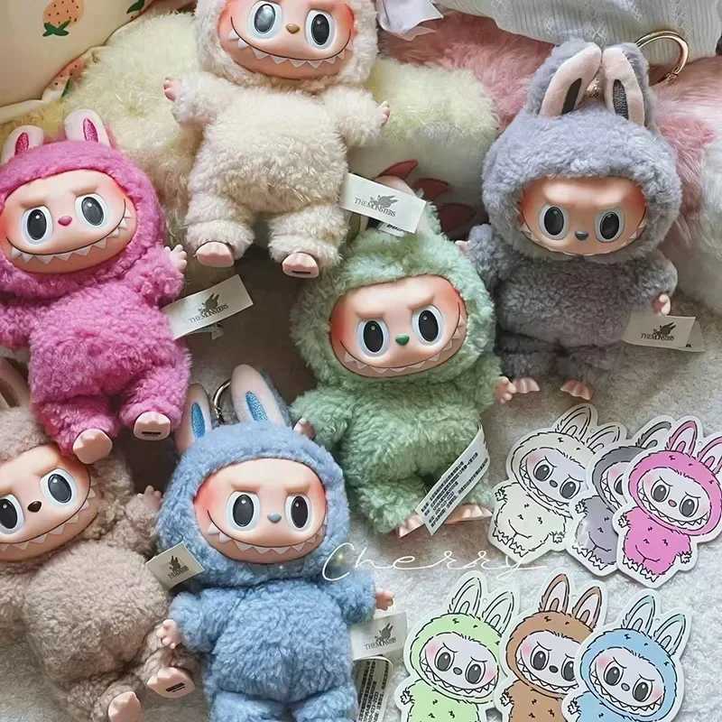 Blind Box Series Monster Labubu Plush Doll Macaron Labubu Monster Blind Box Doll Pendant Birthday Gift China High Quality Replica W250526