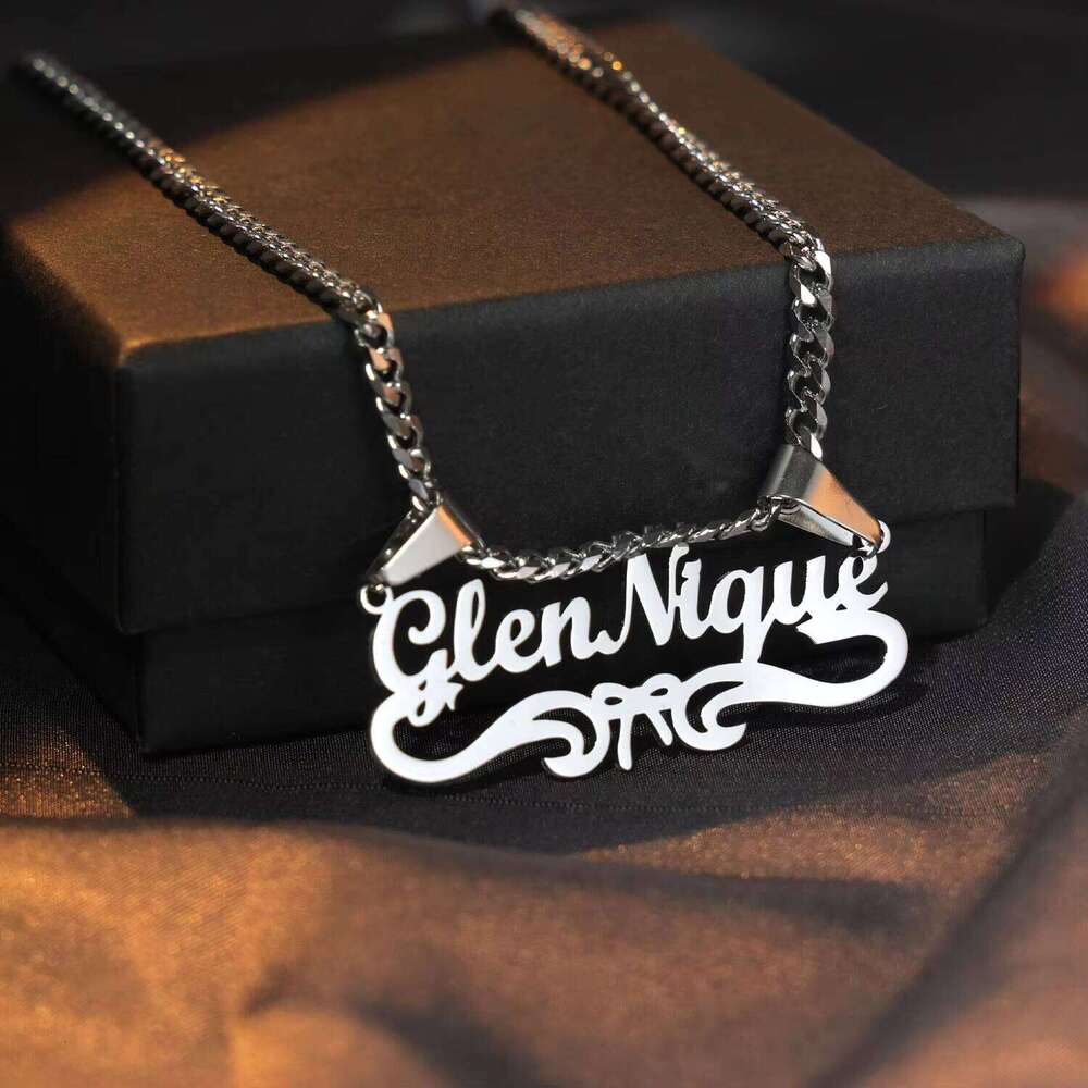 Stainless Steel Personalized Name Necklace Cuban Chain Hot Sales Fashion Style Jewelry for Women Wholesale