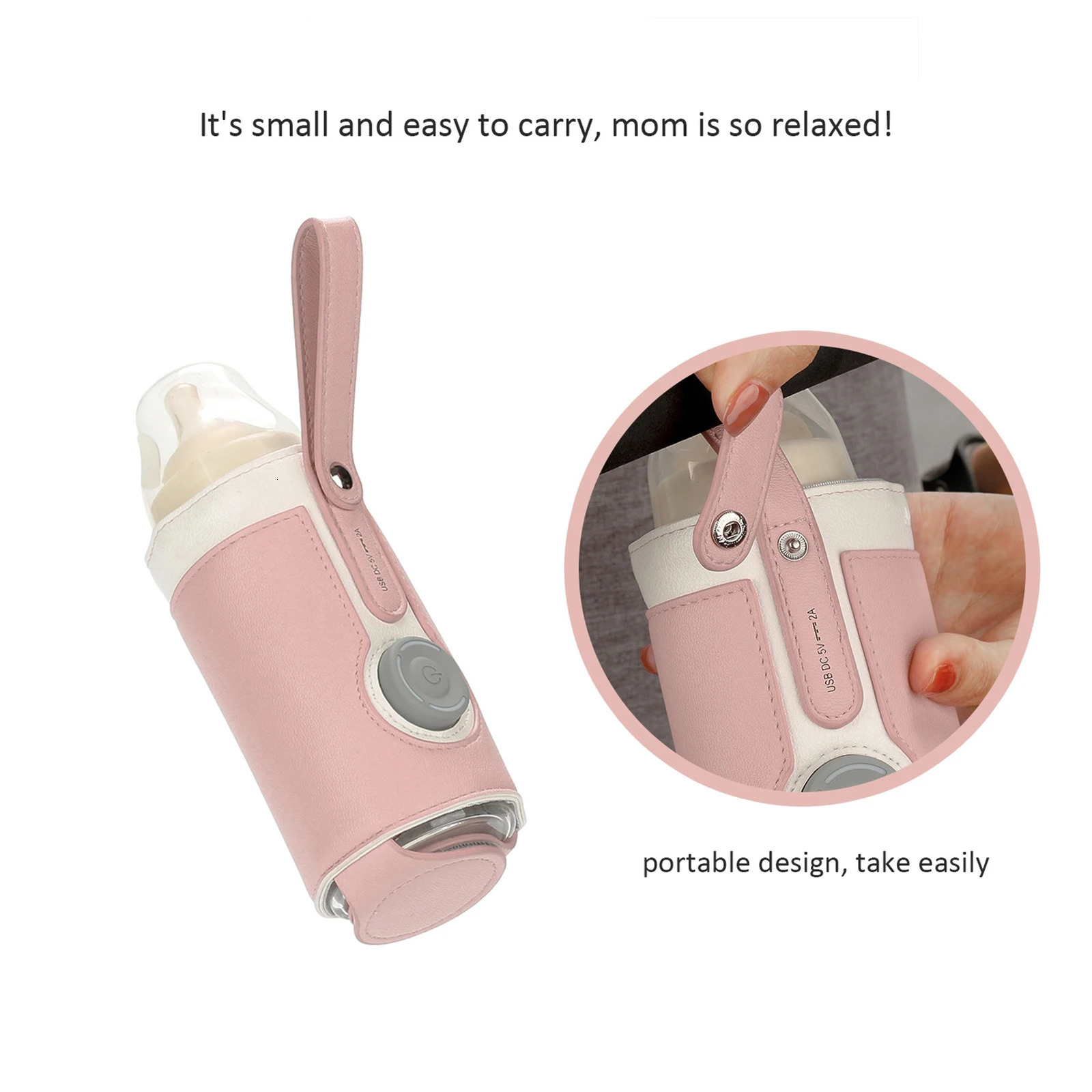 Portable Baby Bottle Warmer 3 Levels Constant Temperature Warming for Breastfeeding Night Feeding Daily Use Travel 250527