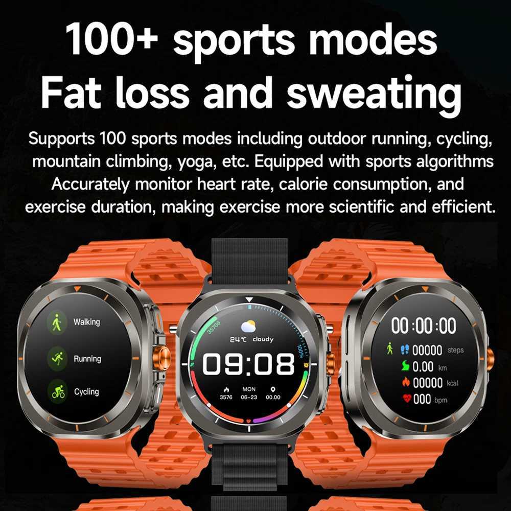 2025 New For Galaxy Watch 7 Ultra GPS Smart Watch Men 1.43 inch AMOLED Always Display IP68 BT Call Sports SmartwatchesXJ250513