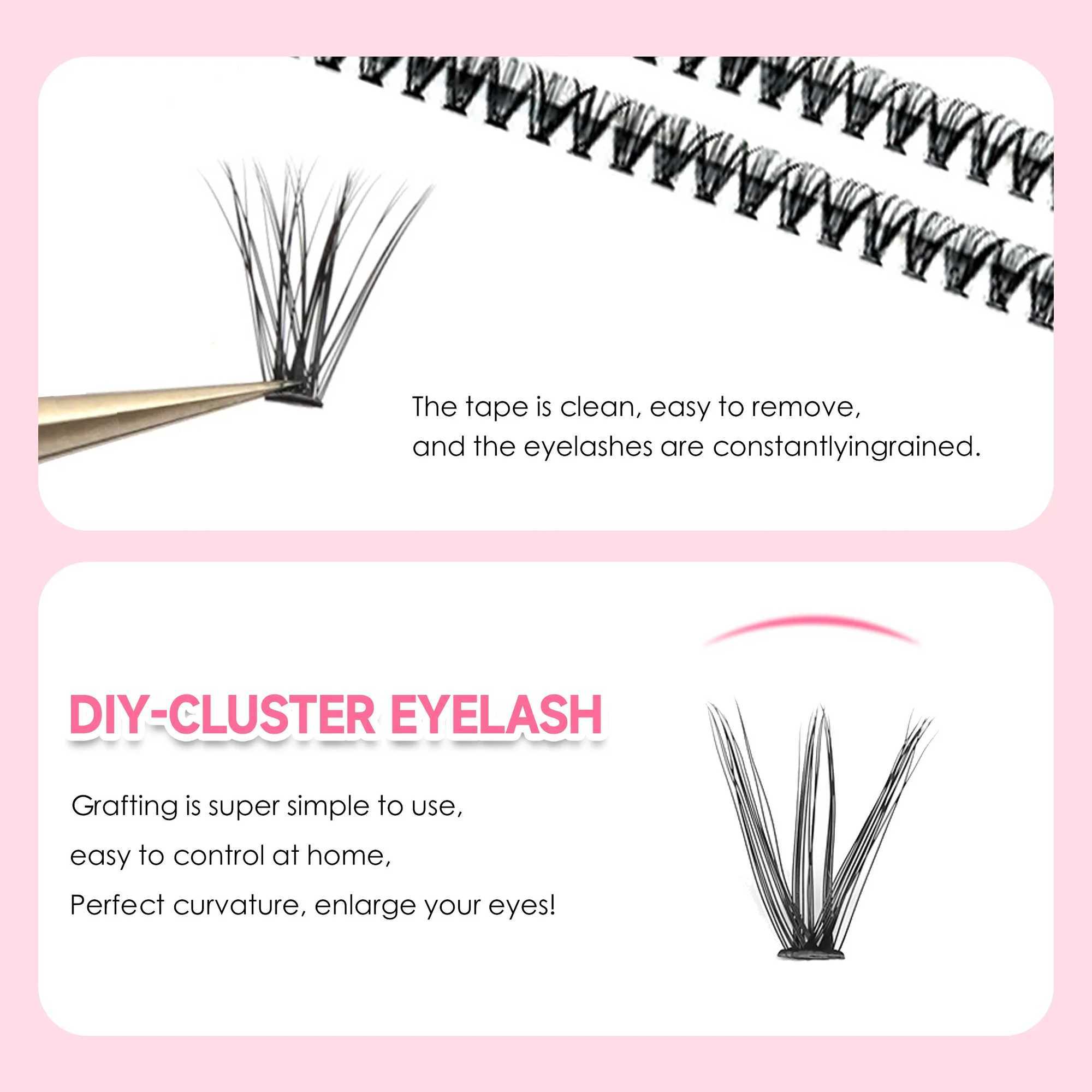 DIY Lashes Extension Kit Eyelashes 200 PCS Clusters Lash Bond and Seal Makeup Tools for Gluing Lashes Gluing Glue Accessories z250526CCXT