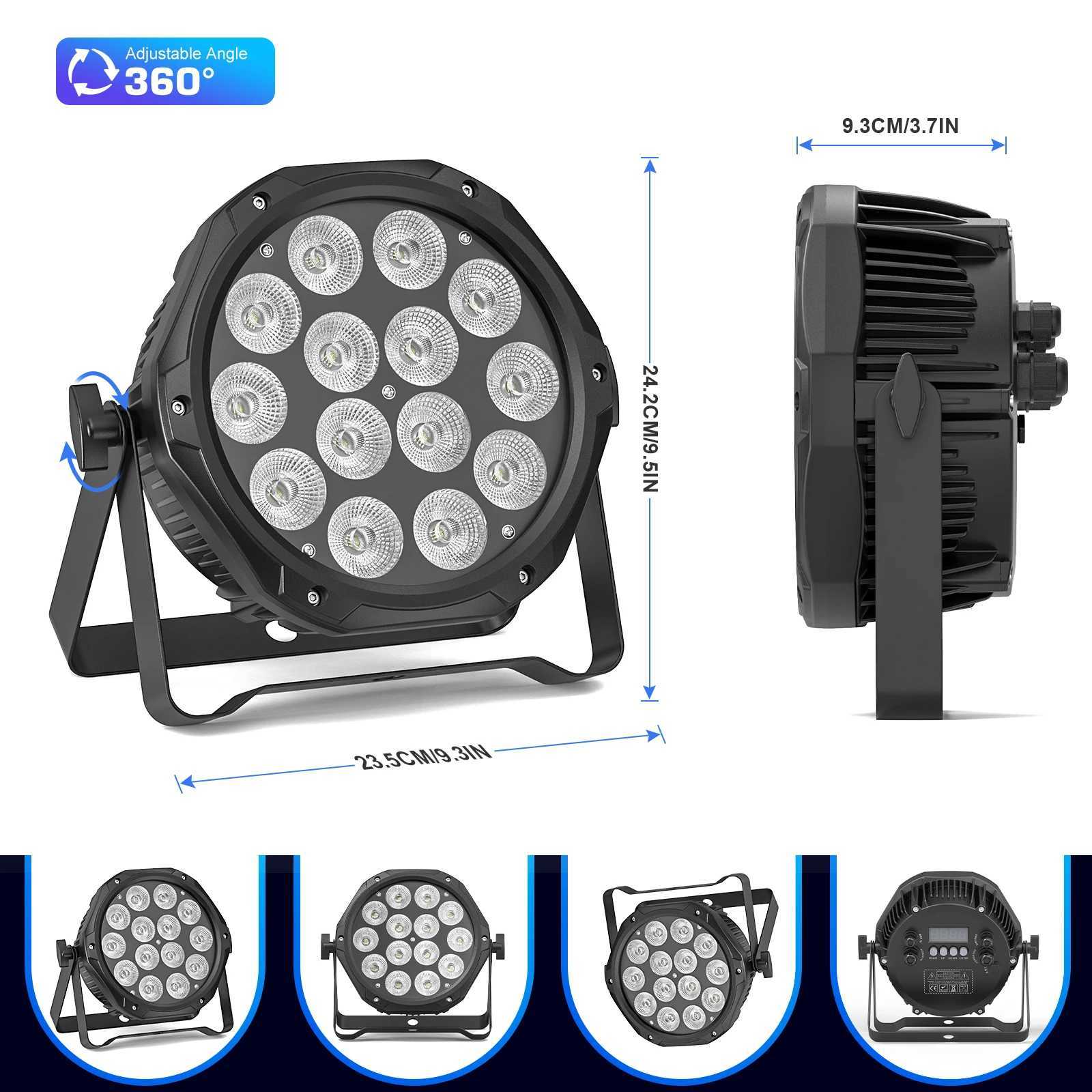 4PCS Waterproof Par Lights 14x10W RGBW LED Par Light Sound Control Stage Lighting Effect Strobe Lights for Party Wedding Theater XJ250527