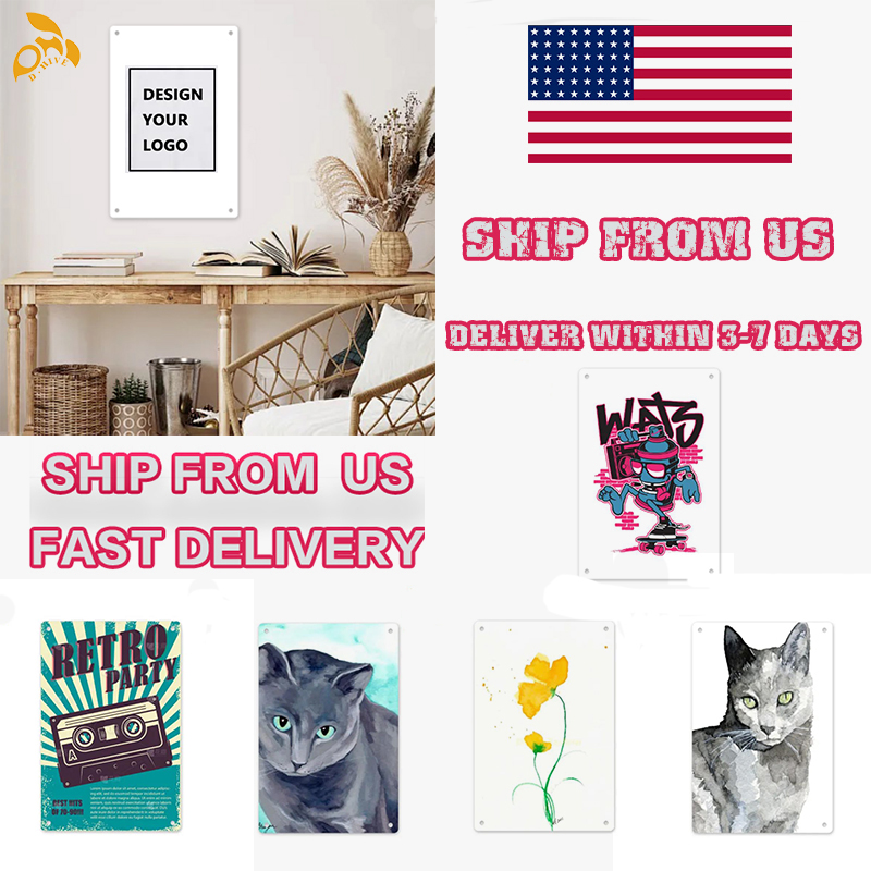 Free shipping customized Home Decor Decoration Decorative 8x12in vertical aluminum signboard