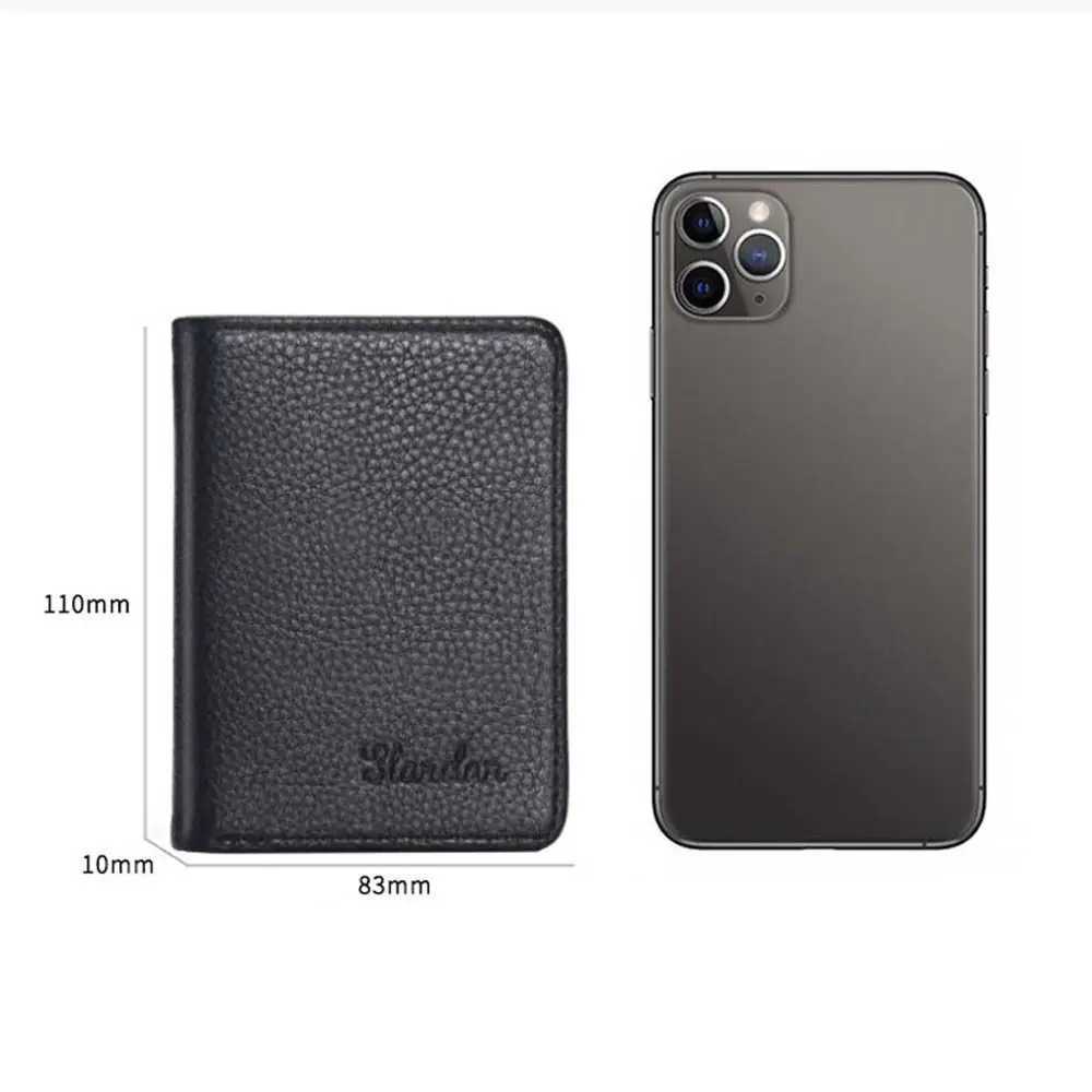 Men Wallet PU Leather Multi-slot Ultra-thin ID Card Cover Portable Compact CAsh Clip Mini Money Bag Z250527