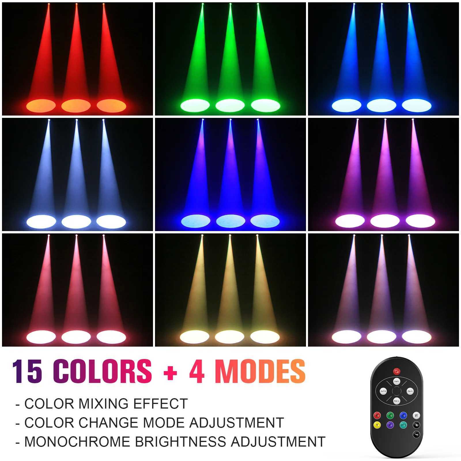 UKing 4Pcs 20W Pinspot Lights With Remote Control RGBW LED Beam Spotlight Dimmable DJ Disco Stage Lights For Wedding Party Club XJ250527
