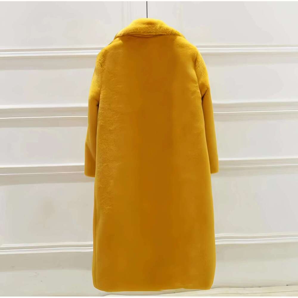 2023 New Winter Fashion High Quality Faux Mink Fur Coats Women Long OverCoat Female Loose Thicken Warm Teddy Jacket Clothes Tops