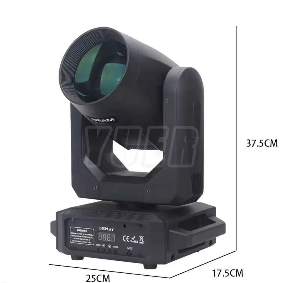 YUER 200W LED Moving Head Stage Lighting For Party DJ Disco Beam Gobo Effect DMX Sharpy Concert Wedding Decoration Stage Lights XJ250527