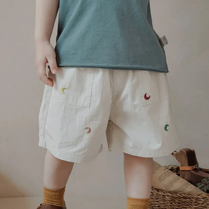 Summer Baby Retro Embroidered Thin Shorts Pants for Boys and Girls Shorts 250527