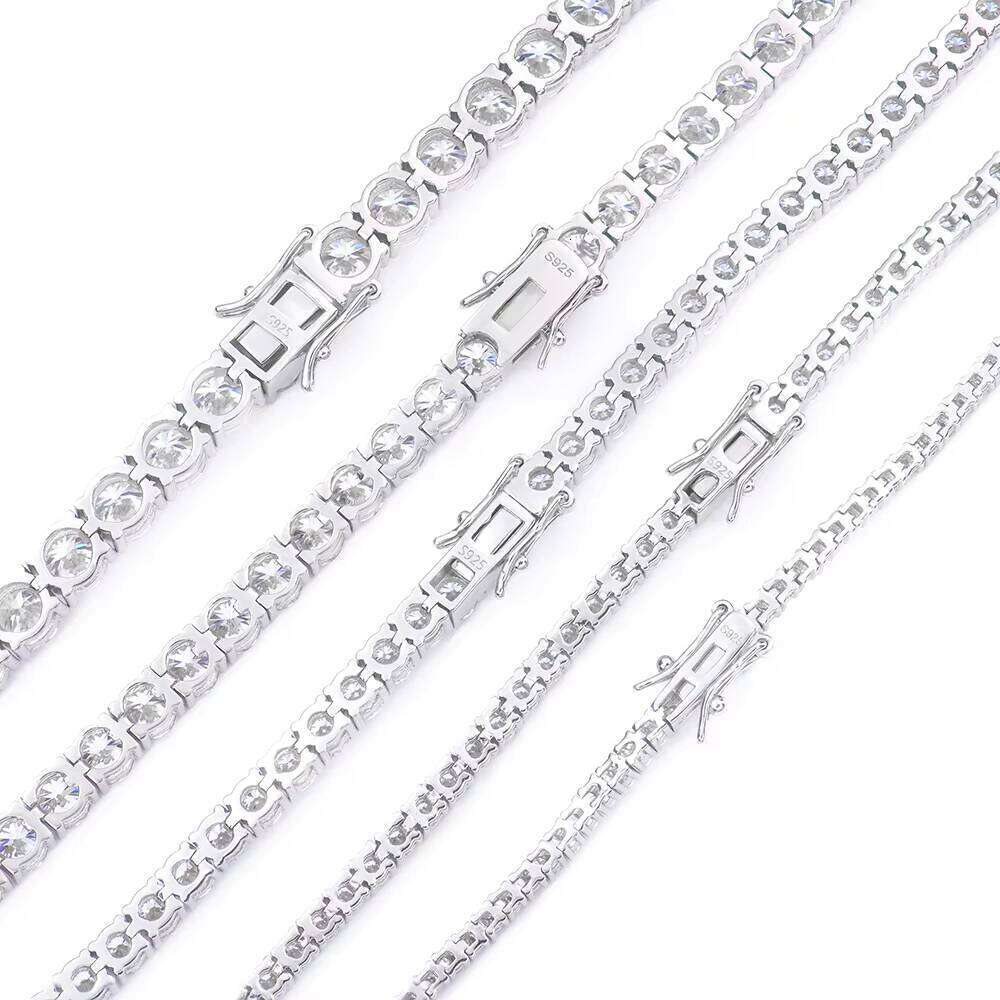Limited Time Special Offer Polished Sier Round Mossanite White Gold Tennis Bracelet Fashion Jewelry