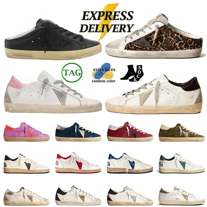 top stars shoes designer golden mens trainers dirty star luxury Italy shoes ball super sabot slides plate-forme flat heel loafers do-old men women sneakers goldenstar