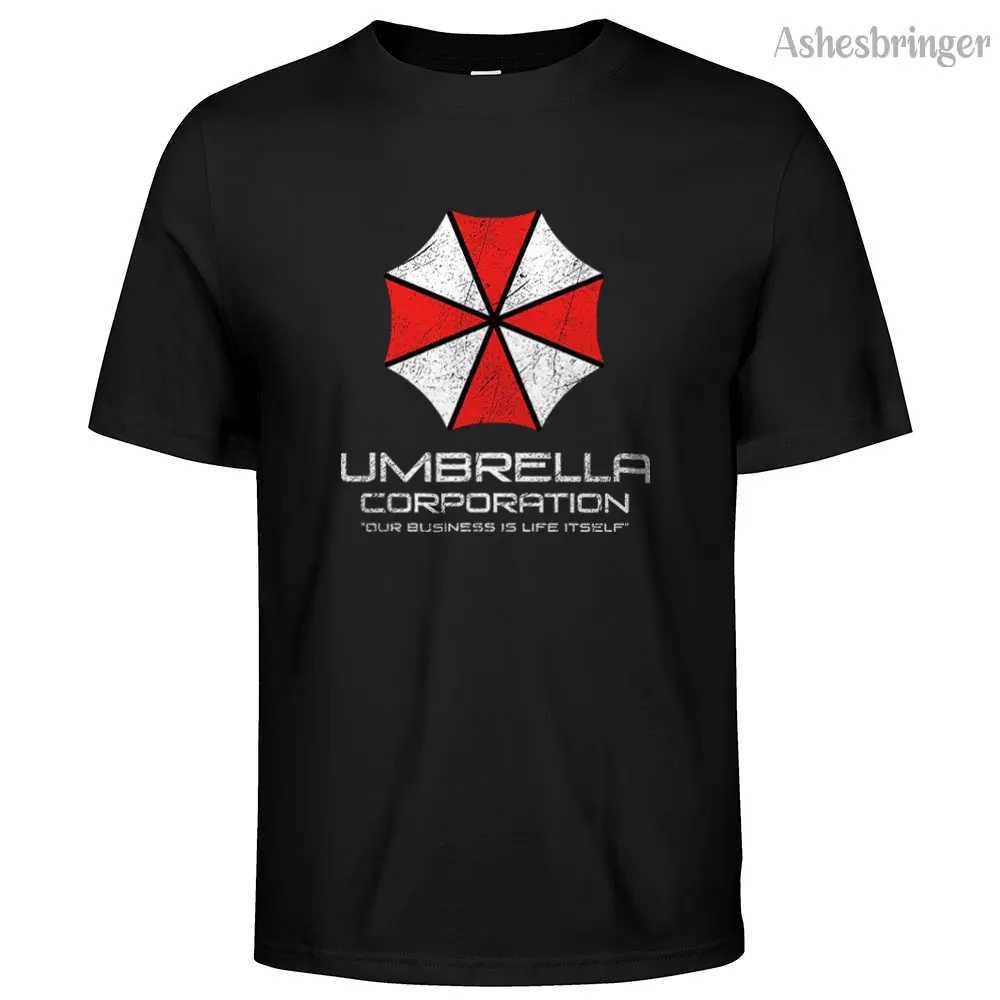 Mens Cotton Umbrella Corporation Graphic T Shirt Street Casual Style Tee for Men and Women Z250527