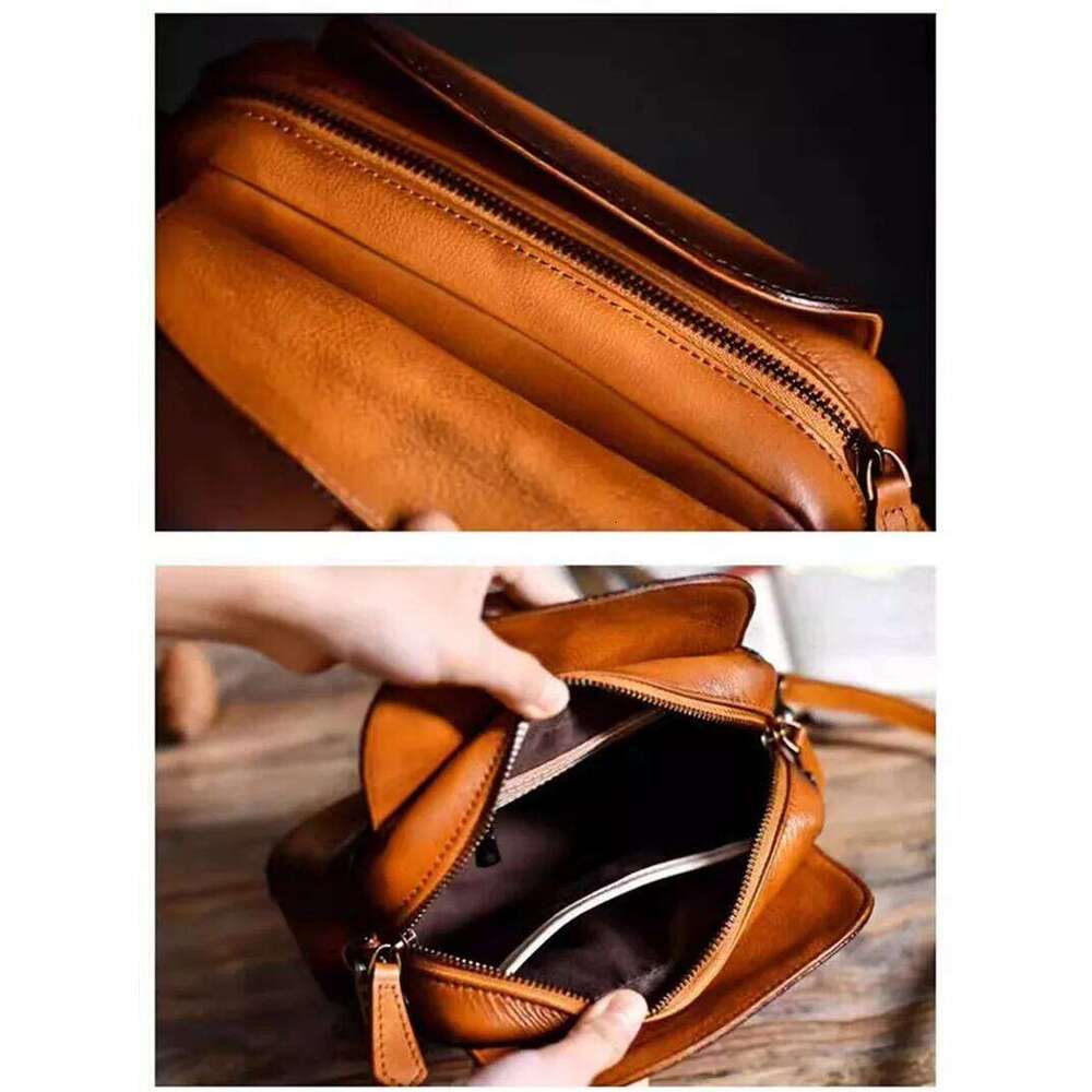 Vintage Casual Genuine Leather Women's Crossbody Outdoor Daily Travel Natural First Layer Cowhide Female Shoulder Bag