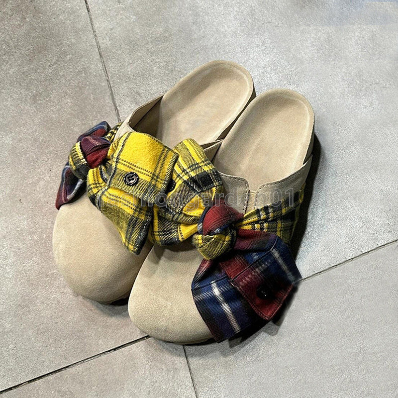 designer sandals bowknot slides women shoes clogs slippers flats heels slide summer one-piece sliders casual daily flip flops womens sliders free ship