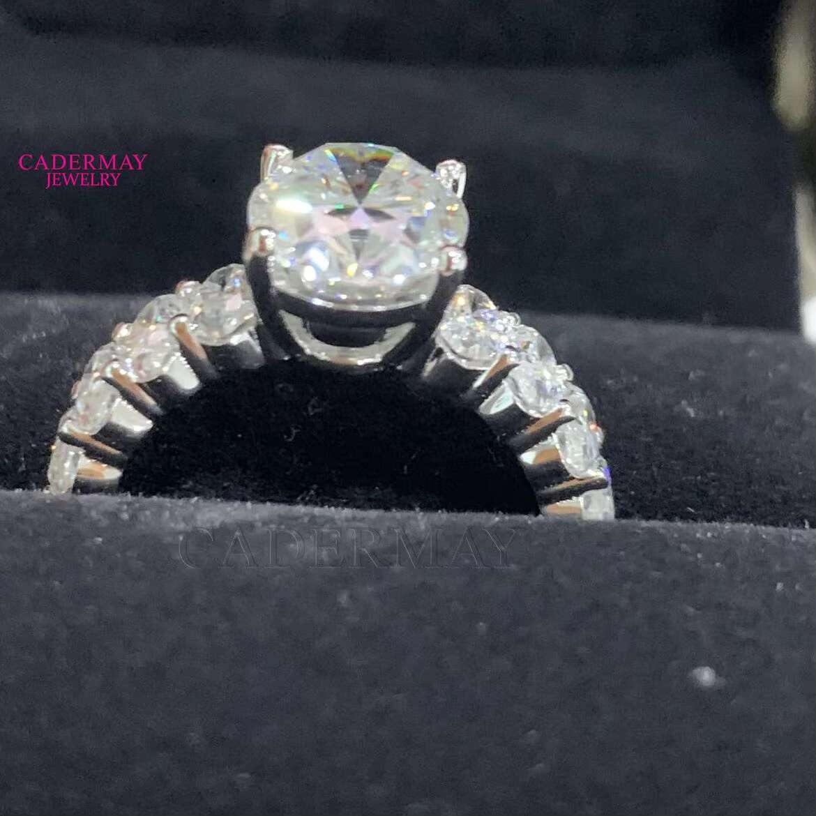 Luxury Custom Oval 8*10mm Fancy Moissanite D VVS1 Pass Diamond Tester Engagement Wedding Rings Brand