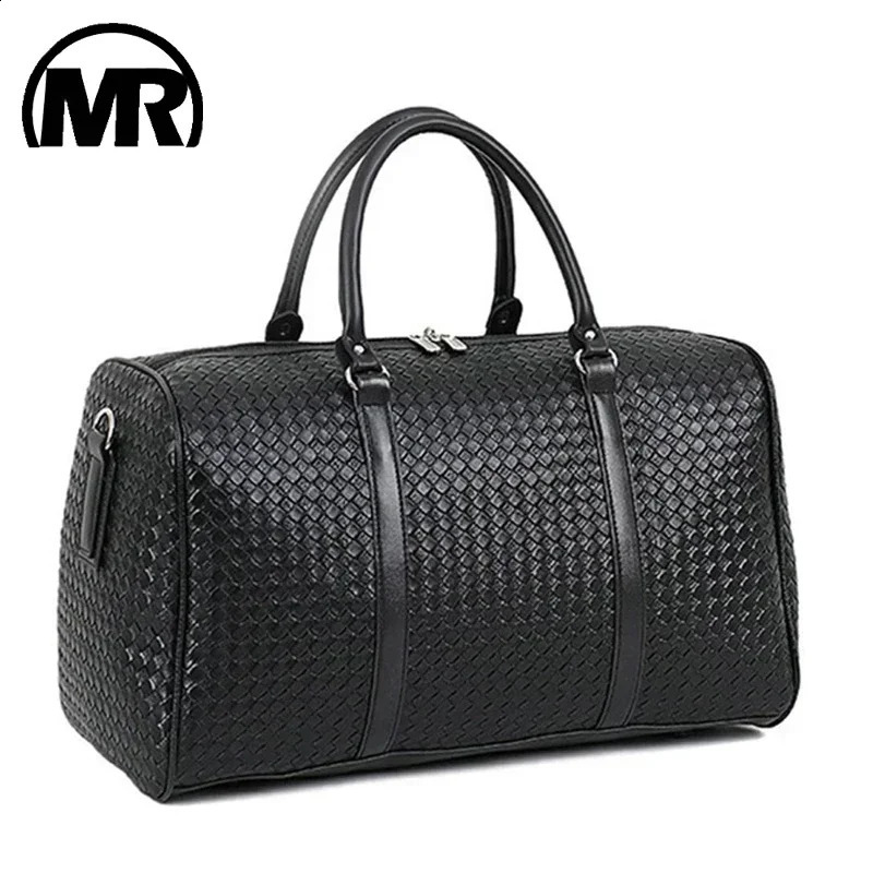 MARKROYAL Large Capacity PU Leather Travel Bag Waterproof Tote Luggage Multifunctional Duffle Bags Shoulder For Men Drop 250522