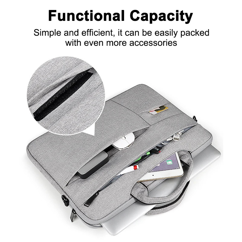 15.6 Inch 14 15 In Laptop Bag Business Portable Computer Handbags Laptop Shoulder Handbag Zipper Shoulder Simple Style 250526