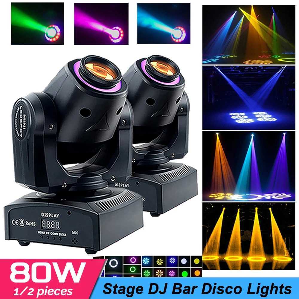 LED Lights Party DJ Disco Shaking Head Flash 1/2PC 80W Moving Head Spotlight Pattern Lights Bar Club Performance Event Ballroom XJ250527