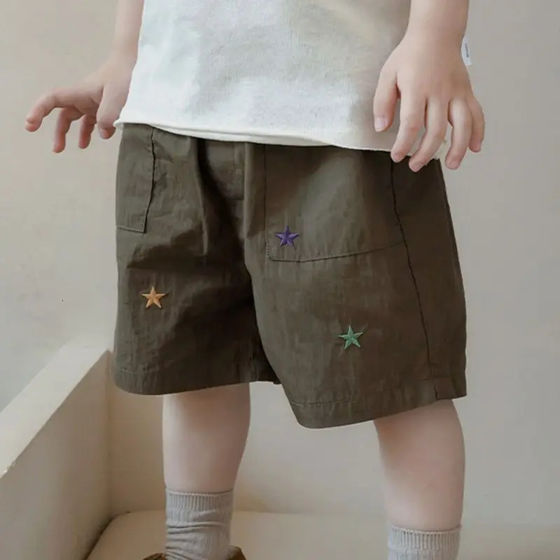 Summer Baby Retro Embroidered Thin Shorts Pants for Boys and Girls Shorts 250527