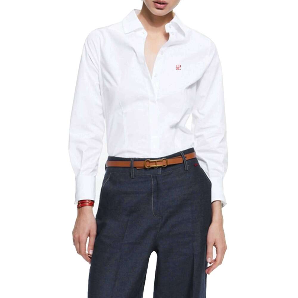 2025 Women Sexy Solid Color Slim Shirt Waist Design Vintage Female Blouses Spring 2024 Fashion Office Ladies Shirts