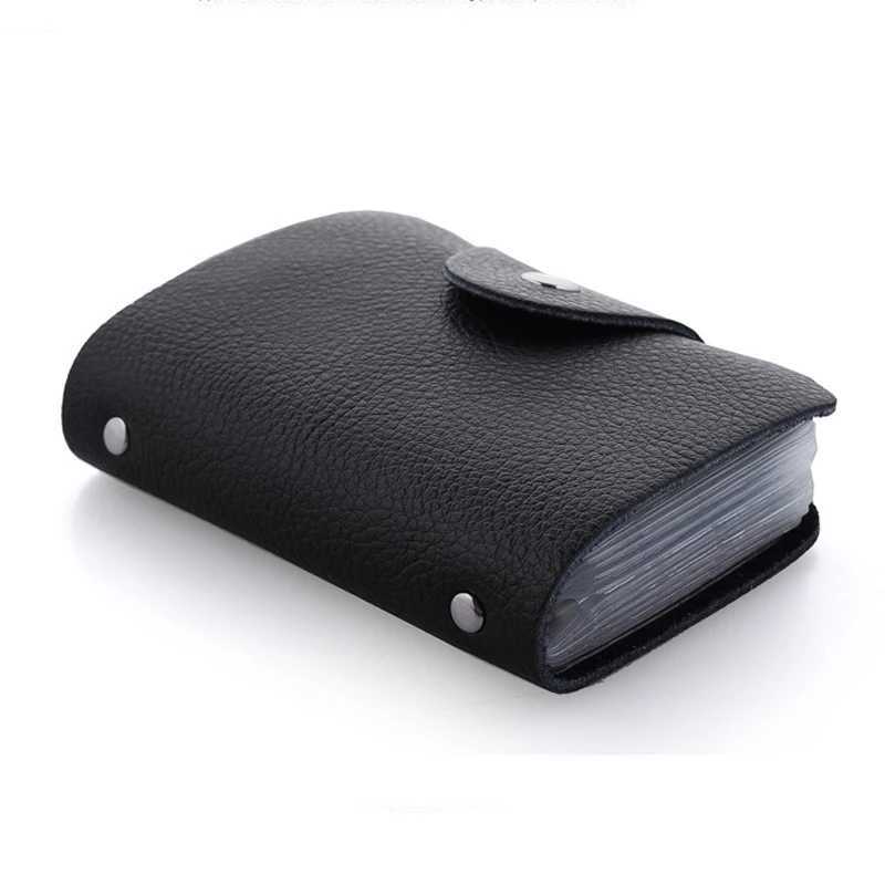 New Arrival Genuine Leather Business Card Case Womens ID Bag Female Holder 26 Bank Card Slots For Men Z250527