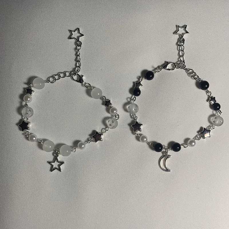 Match Star Moon Bracelet Y2K Jewelry W250526