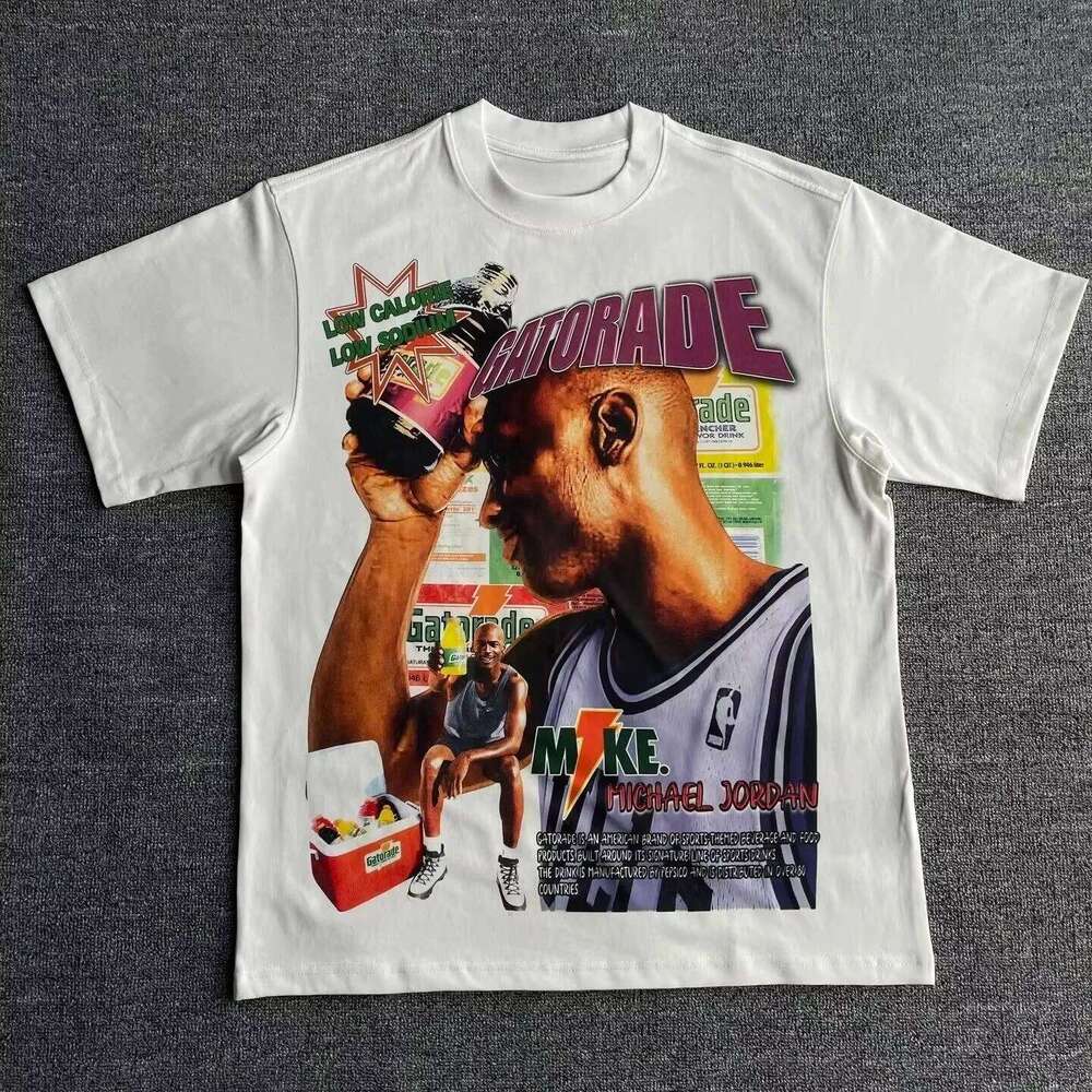 Streetwear Basketball Hip Hop Rapper Graphic T Shirt Men Vintage Oversized Cotton Short Sleeve Casual Loose Haruku Tops