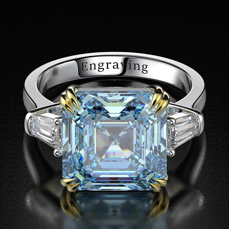 OEVAS 100% 925 Sterling Silver High Carbon Citrine Diamond Gemstone Wedding Engagement Ring Fine Jewelry Gift Wholesale 250519