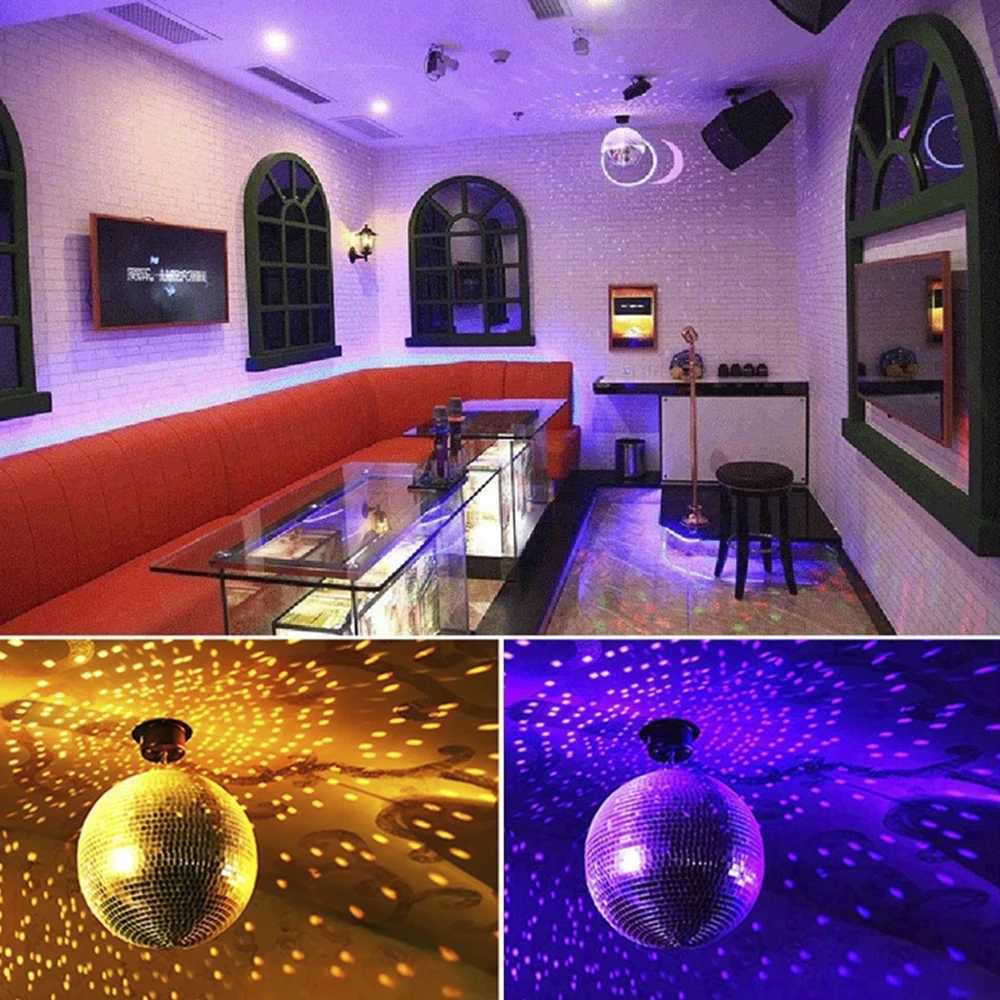 Glass Mirror Balls Reflective Rotating Mirror Ball Hanging Bar Disco Ball 8 Inch Glitter Stage Effect Decoration for KTV WeddingXJ250527