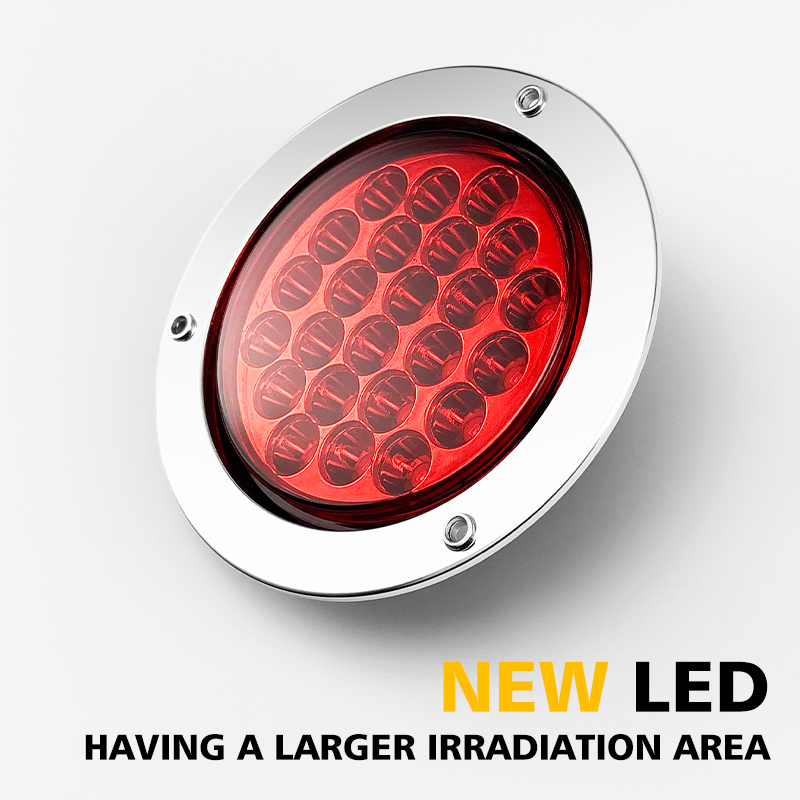 Modified light 4 inch tail light truck tail light LED truck tail light universal in a variety of cars with waterproof socket voltage is 12-24V