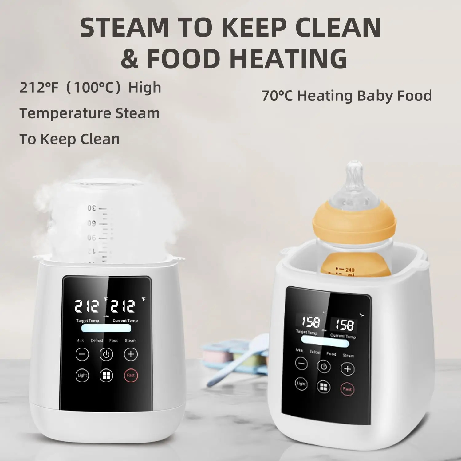 Baby Bottle Warmer Sterilizer 24 hour 6in1Multifuntion Breast Milk Accurate Temperature Control Heater 250527