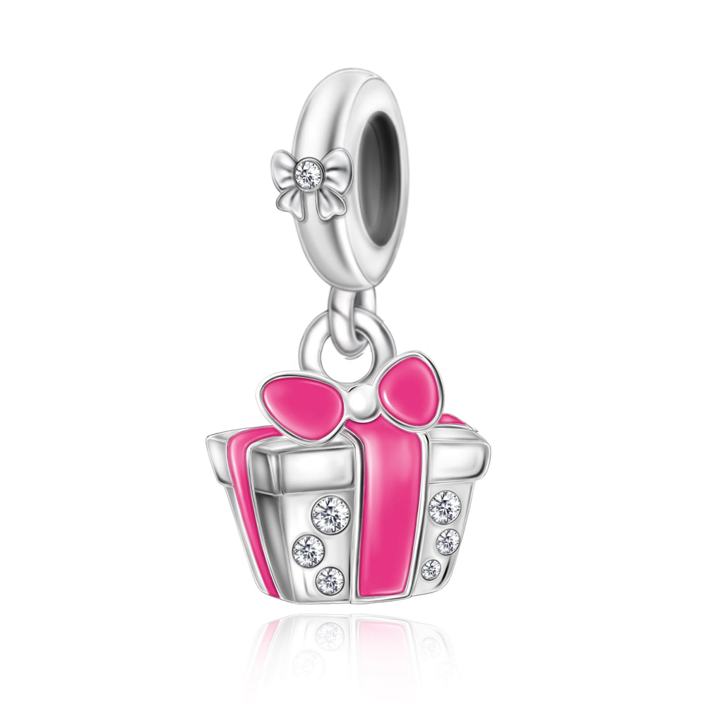 FewDook 2025 Pink Series Dangle Perfume Bottle High Heel Mask Cake Blender Handbag Pendent Charm Fit Original Pan Bracelet Accessories Jewelry Designe
