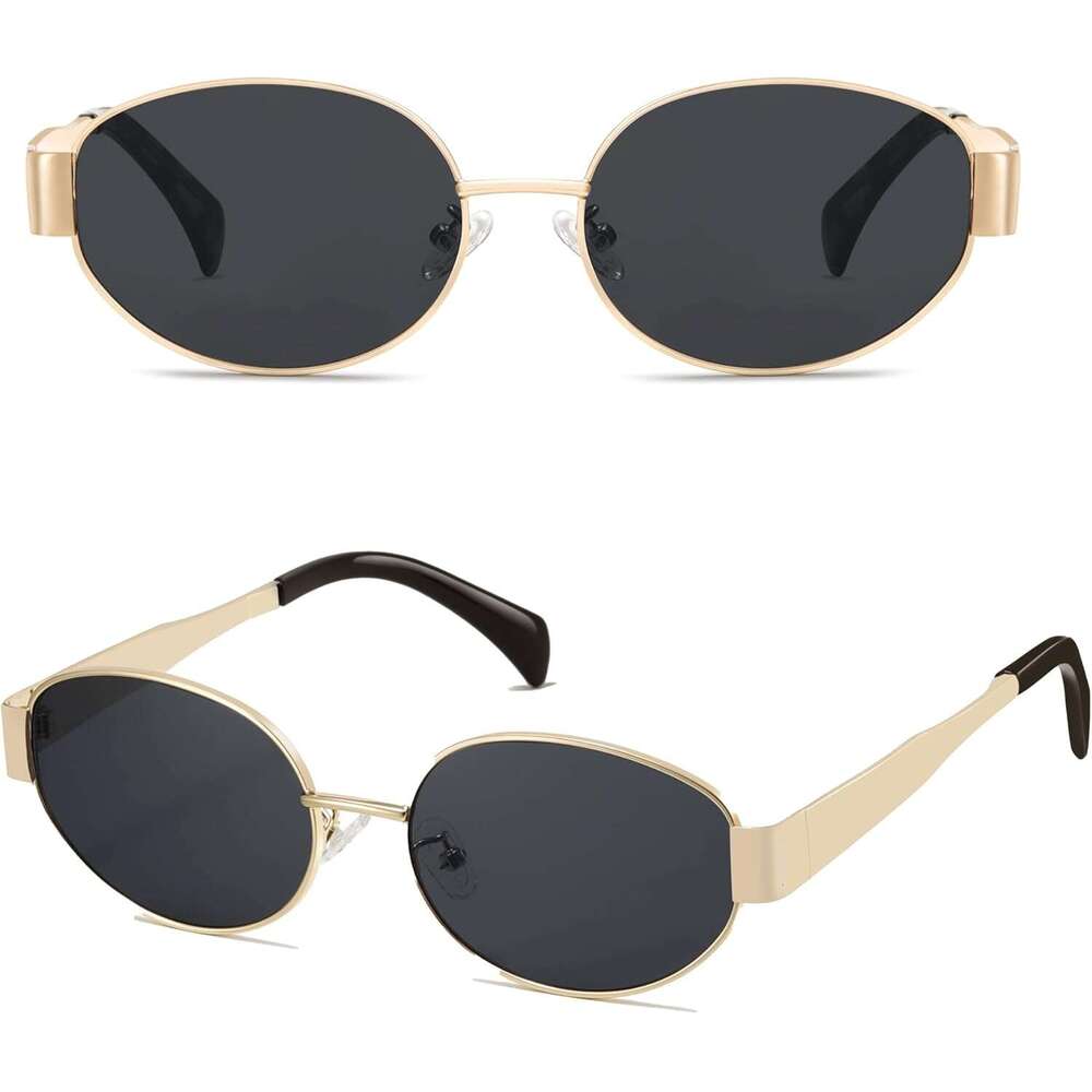 Oval sunglasses for women, fashionable sunglasses, classic lampshade, UV400 protection, CL2501
