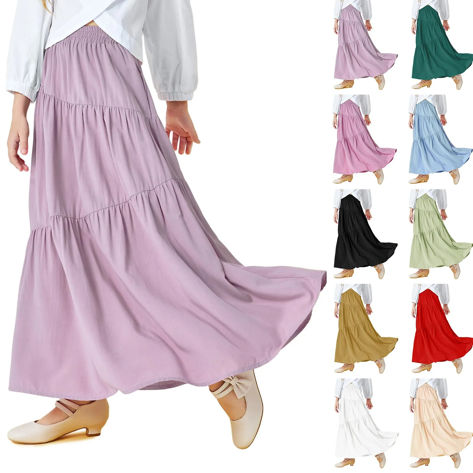 Girls Skirts Autumn Childrens Clothing Korean Style Baby Ruffled Jacquard Skirt Casual Simple and Daily 250527