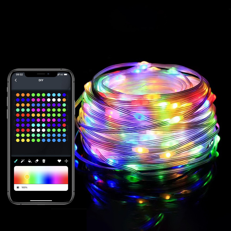 Eco-Friendly Smart Rope Lights: Multi-Colored, Adjustable via Smartphone Connectivity