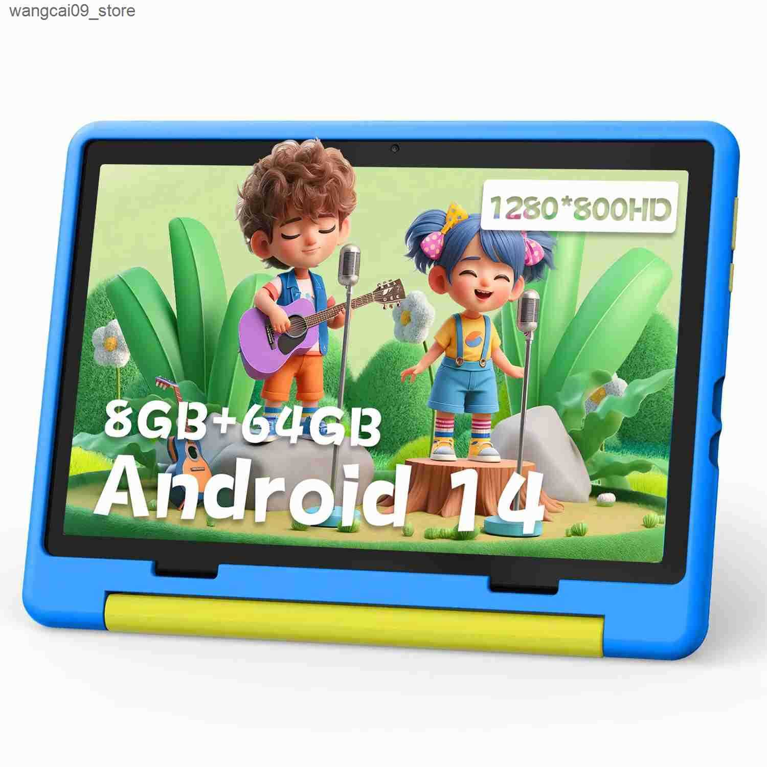 URAO KT1016 Kids Tablet 10.1 inch Android 14 Quad Core 8GB RAM 64GB ROM 1TB Expand WiFi Bluetooth Childrens Gift Kids Software z250527