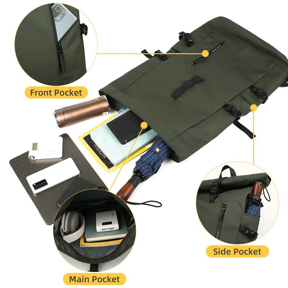 Men's Backpack Outdoors Travel Rollup Women's Bag Expandable Laptop Pack Large Capacity Waterproof Backpacks