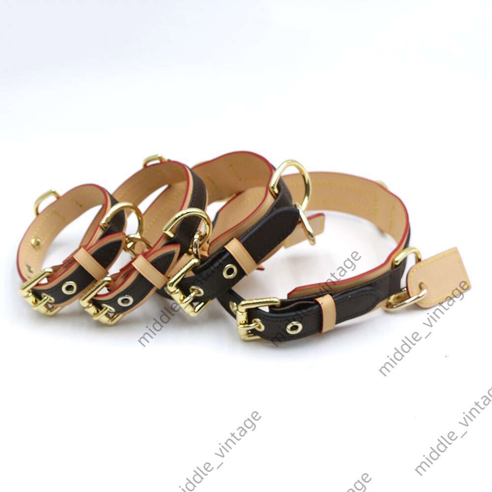 New White Color Designer Pet Genuine Leather Puppy Cowhide Suitable For Small And Medium-sized Fashion Brand Dog Collar Leash Suit With Box