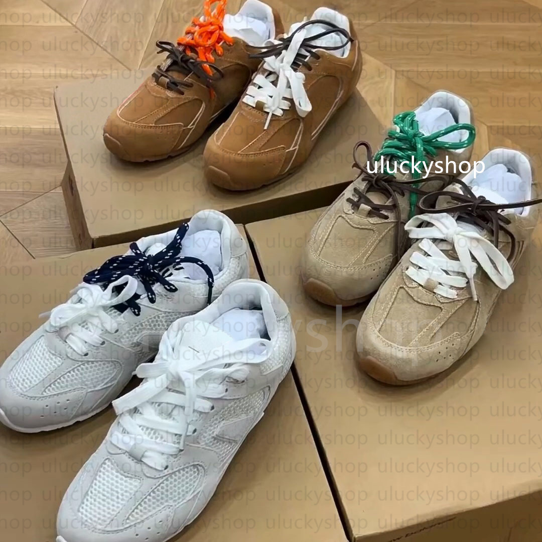 Designer Casual Shoes Women Men Lace Up Sneakers luxury shoes Classic White Mesh Shoe size Soft Running Shoes EU35-44