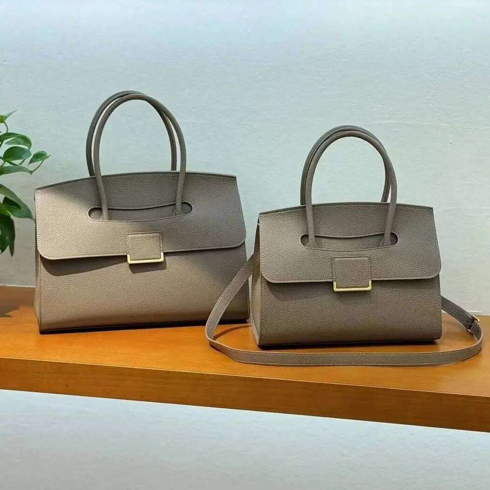 Designer Bag Fashion Genuine Leather Briefcase Tote Capacity Handbag Ladies Bag Niche Design Business Commuting Cowhide Large Bags