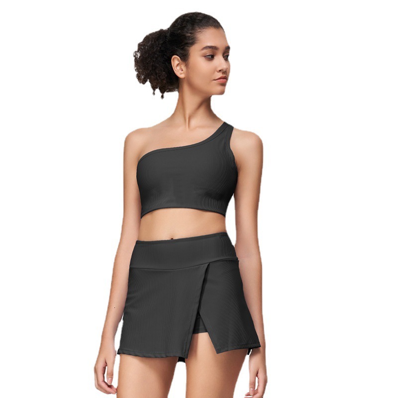 Outfit for Women 2025 New Slim Fit Sports Fitness Wear Tank Top with Beautiful Back Tennis Skirt Yoga Vest