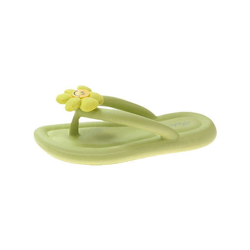 New Arrival Summer new flip up womens sunflower pattern slider integrated Eva slider no slider beach holiday shoes home indoor slider T250108