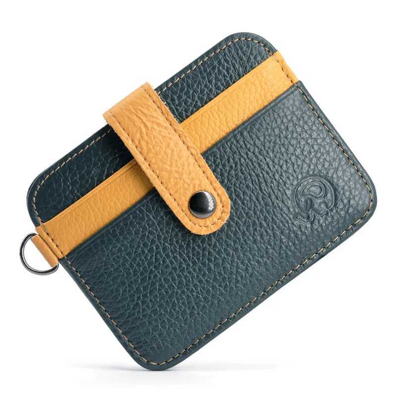 Mens Genuine Leather Slim Wallet - Ultra Thin Mini Purse with Card Holder Small Money Bag (Wallets) Z250527