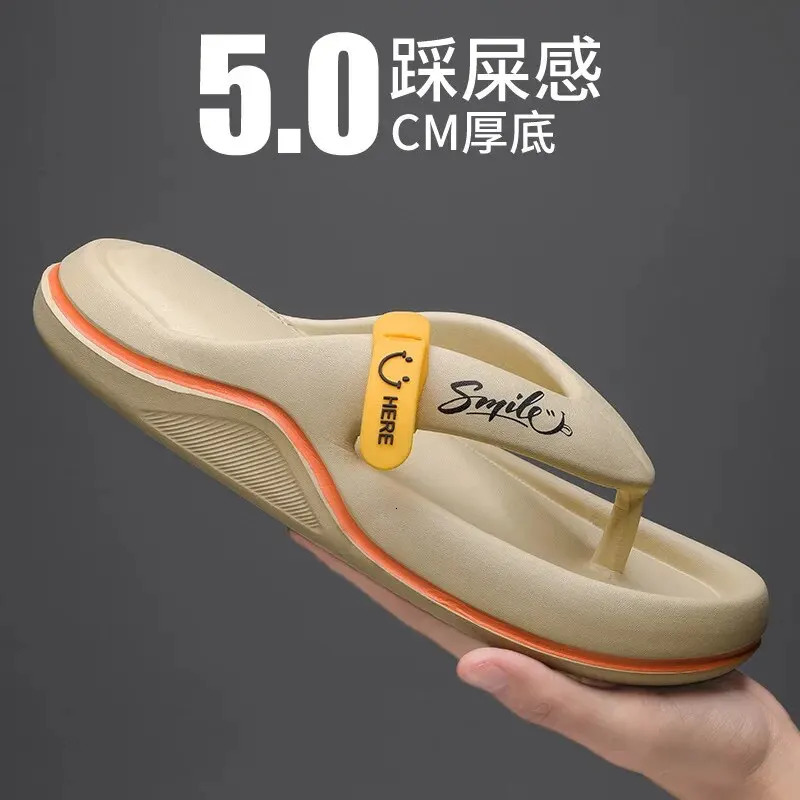 Flip Flops Mens Thong Sandals Summer Men Shoes Thick Bottom EVA Non-slip Slide Slippers Outdoor Indoor Couples Shoes 250526