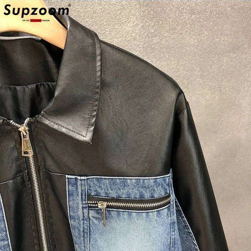 Supzoom New Arrival Design Top Fashion Casual Male Popular Clothes Coat Handsome Patchwork Denim Winter Jacket Men