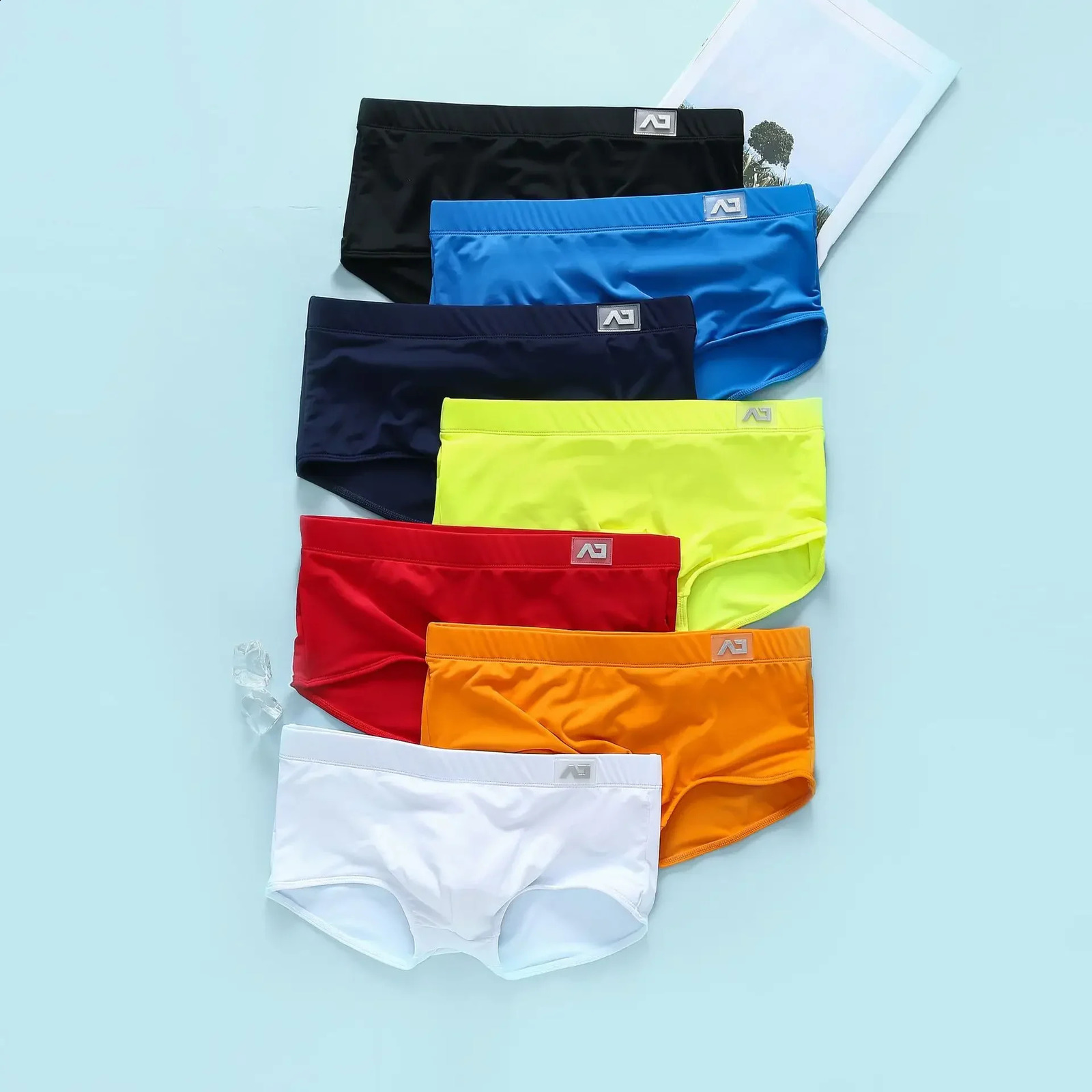 Mens swimming trunks with low waist antiembarrassing quickdrying youth sports mens boxers addicted Z260313