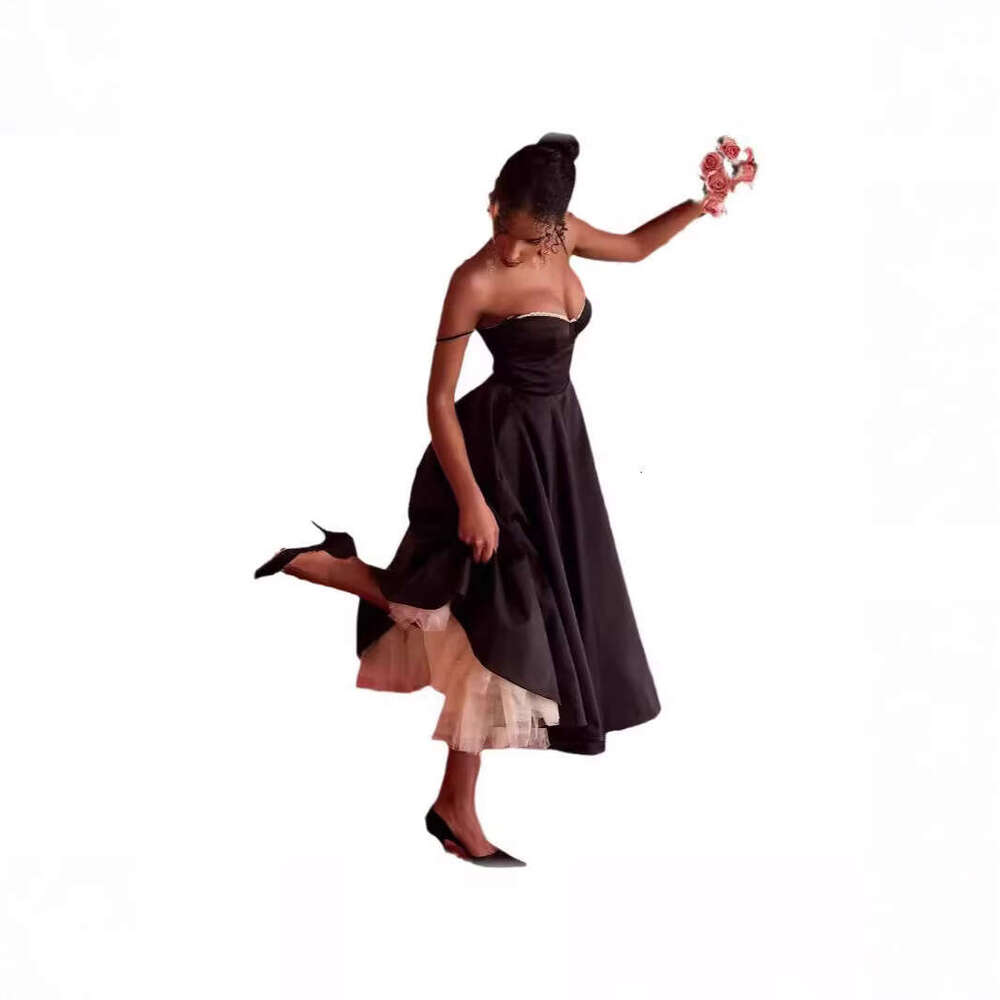 Sexy Women's New V-neck Sleeveless Puff Sleeve Long Dress